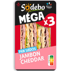 Sandwich Le Méga - Club - Jambon Cheddar x3 / pain suédois