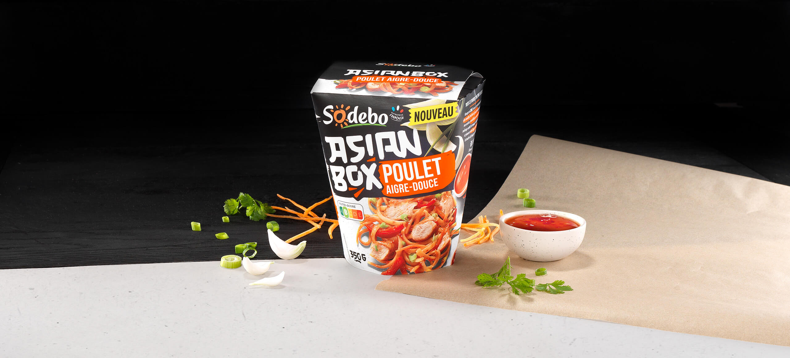 ASIAN BOX Poulet aigre douce au rayon frais | Sodebo